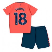 Everton Ashley Young #18 Auswärts Trikotsatz Kinder 2023-24 Kurzarm (+ Kurze Hosen)